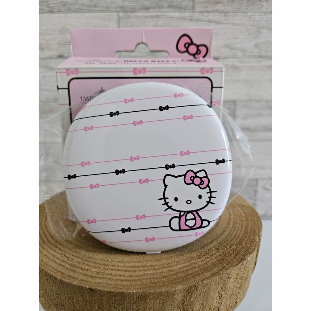 Impressions Hello Kitty Striped Compact Mirror New In The Box